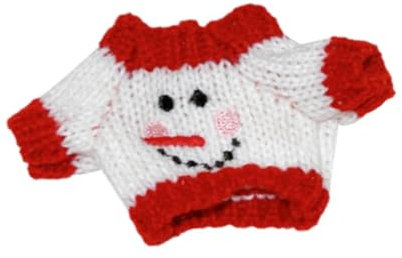 FLCPJGV Strickpullover für Plüschfiguren, Puppenmode zum Selbermachen für 17 cm, Schneemann