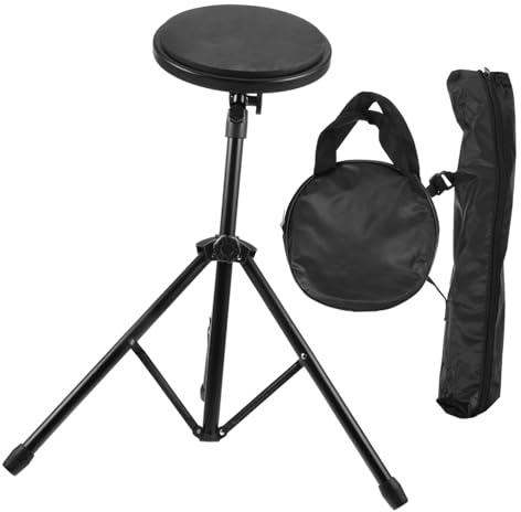 Pad de Caja de 8 Pulgadas Soporte, Juego de Práctica Silenciosa | Goma E Hierro, 1 Juego Accesorios Incluidos, para Bateristas Profesionales y Principiantes, Negro