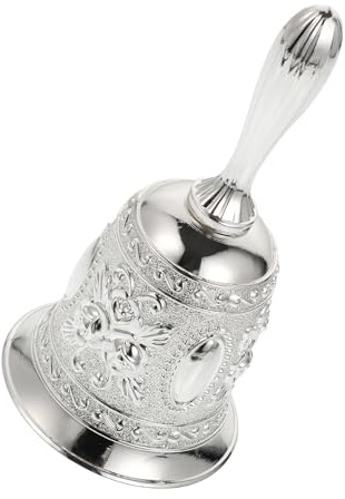 MAGICLULU Hand Bell Hand Bell Zinc Alloy Vintage for Bar Restaurant Kitchen for Home Office Reception