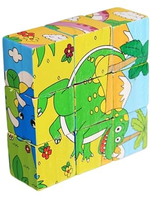 Holz-Würfelpuzzle - Frühförderung Spielzeug,Interaktives Puzzle-Spielzeug | für Zuhause, Klassenzimmer, Schule, Kinderzimmer, Geburtstag, Urlaub, Spielzimmer, Kindergarten, Vorschule, Kita