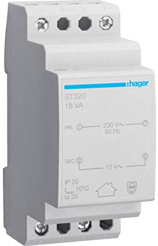 Sicherheitstrafo 230V/12V 18VA 2PLE ST320 3250615700001 Hager