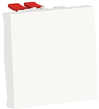 Schneider Electric NU320518 Unica - växelströmbrytare - 10A - 250Vca - 2 moduler - vit - ensamt mekanism