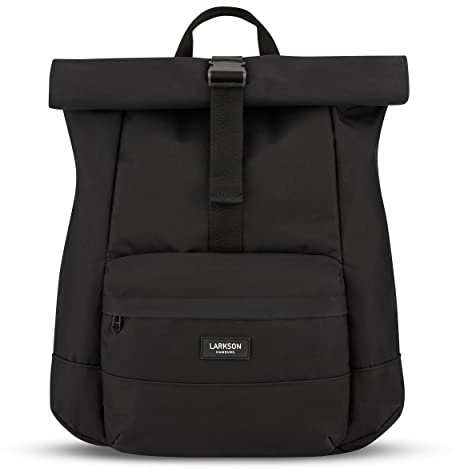 LARKSON Sac à Dos Femme & Homme, ALVA, Roll Top Sac à Dos Loisirs, Voyage, Université & Ecole, Compartiment pour Ordinateur Portable, Fabriqué Bouteilles Pet Recyclées - Hydrofuge