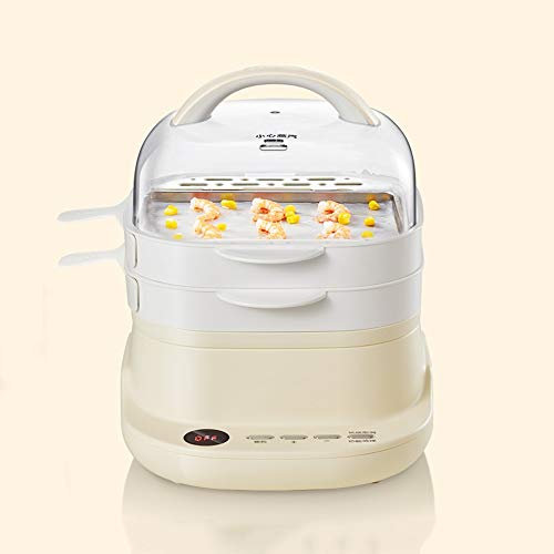 REJOON Electric Steamer Seafood Multi-Function Rice Noodles Machine Household Small Double-Layer steam Boiler Breakfast Machine Automatic Drawer Tray (Color : A)