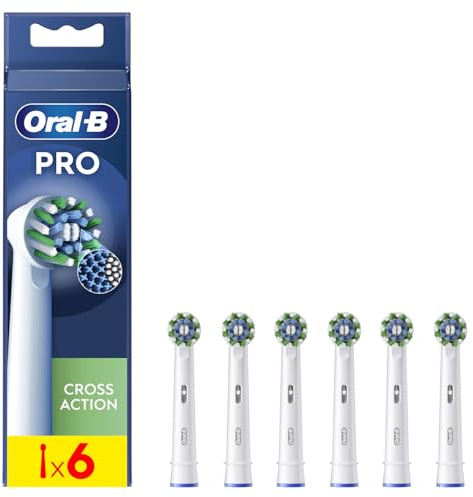 Oral-B Pro Cross Action Aufsteckbürsten für elektrische Zahnbürsten, 6 Stück