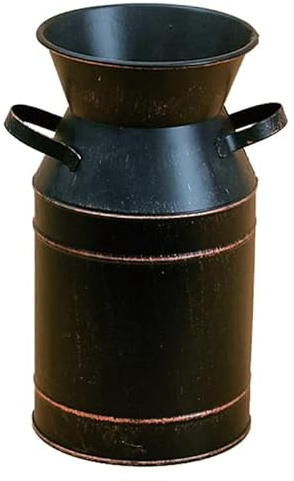 OFFSCH Tin Flower Bucket Houseplant Watering Can Black Wedding Decor for Indoor Plants Tall Galvanized Vase French Flower Bucket Pots Metal Jug Flower Vase Farmhouse Flower Vases