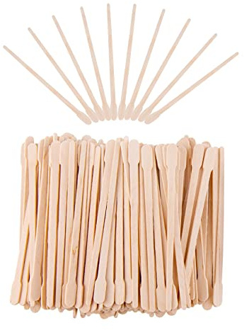 Small Wax Spatulas Wooden Wax Sticks Eyebrow Waxing Applicators,100pcs,88mm | Eyebrow Wax Sticks Wax Applicator,Mini Eyebrow Waxing Spatulas Wood Craft Sticks for Face and Small Hair Removal Sticks