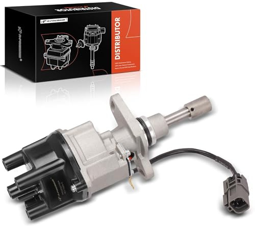 A-Premium Ignition Distributor with Cap and Rotor Compatible with Nissan 240SX 1989-1990, D21 1990-1994, Pickup 1995-1996, 2.4L
