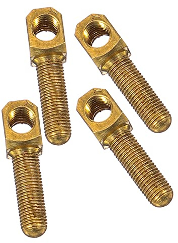 Cellobogenschrauben Installieren und Hochfest 4 Stück aus Metall in Gold für Cello Bogen Zubehör bei Musikinstrumentenreparatur