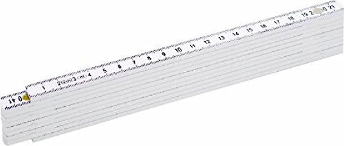 Mètre pliant en plastique Blanc 2 m