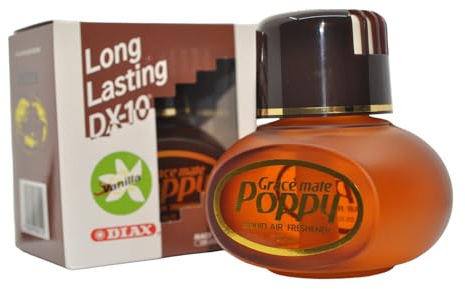 Grace Mate Poppy Poppy Grace Mate Lufterfrischer (Vanille, ohne Beleuchtung) (150 ml), Raum-Duft für die Wohnung, LKW, Auto - RaumParfum beseitig unangenehme Gerüche