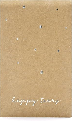 PartyDeco Bröllopsficknäsdukar – Happy Tears kraftkuvert med silvertryck – 10 paket med 3 mjuka 3-lagers pappersnäsdukar – bröllopsgåvor, gäster och ceremonitillbehör