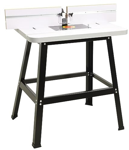 vidaXL Mesa para Fresadora, Superficie para Fresadora, Herramientas de Fresado, Accesorios para Trabajo Carpintería, Acero y MDF 81x61x88 cm