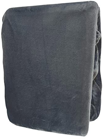 Leonado Vicenti Spannbettlaken Grau 90x200-100x200 warme kuschelige Winter Premium Cashmere Touch Teddy Bettlaken Fleece Plüsch Betttuch