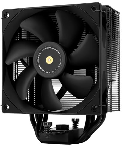 Thermalright Assassin Spirit 120 EVO DARK Refroidisseur d'air pour processeur avec caloducs de 4 x 6 mm, ventilateur TL-E12B V2 PWM, 156 mm de haut, pour Intel 1700/1150/1151/1200, AMD : AM4 AM5,