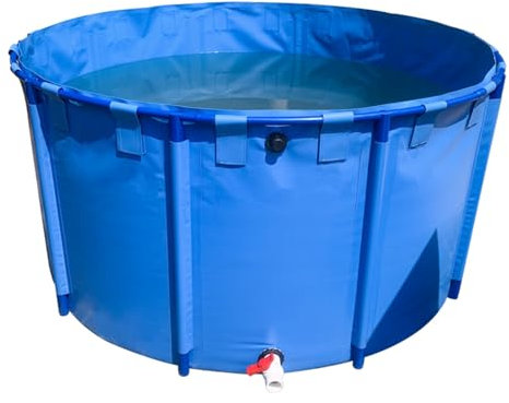 Piscina Fuori Terra/ Telaio Acciaio Piscina In Plastica Con Struttura Rotonda, Piscine Per Bambini/ Adulti/ Cani Fuori Terra Serbatoio Blu - Giardino Del Cortile, Grande Serbatoio D'acqua Per Acquacol