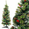 TRMESIA 1.2M/4FT Christmas Tree with Pine Cones & Red Berries Decoration, 165 Tips, Indoor/Outdoor Xmas Decoration, Artificial Small Tree with Gold Dust on Branches (Green)