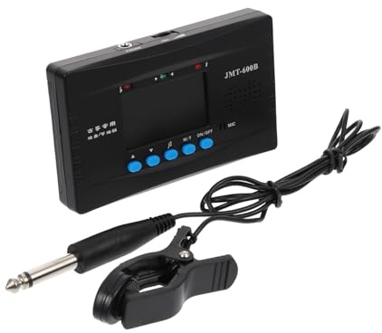 Guzheng Stimmgerät Jmt-600b 1 Satz mit Metronom, Schwarz | Lcd Anzeige mit Hohem Kontrast, Abs und Metall, für Guzheng Spieler, Praktisches Einstellwerkzeug