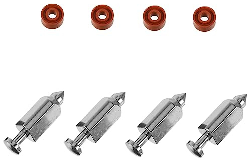 CLISPEED Soupapes à Flotteur à Pointeau de Carburateur Tondeuse 4 Pièces pour Tondeuse à Gazon Modèle 398188 Acier Kit de Réparation Pièces Moteur Jardinage