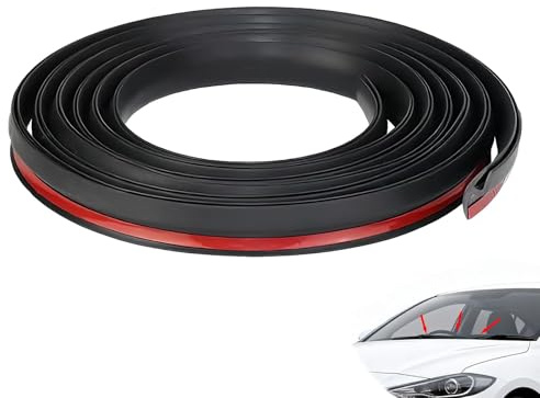 Hochwertige Dichtung für Windschutzscheibe Auto 1.7m – Gummi Fensterdichtung für bessere Schalldämmung, Wetterfest und Einfache Installation für Autotüren und Fenster, Einfache und Schnelle