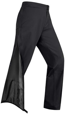 33,000ft Pantalon de pluie pour femme - Imperméable - Avec fermeture éclair intégrale - Respirant - Coupe-vent - Avec poches