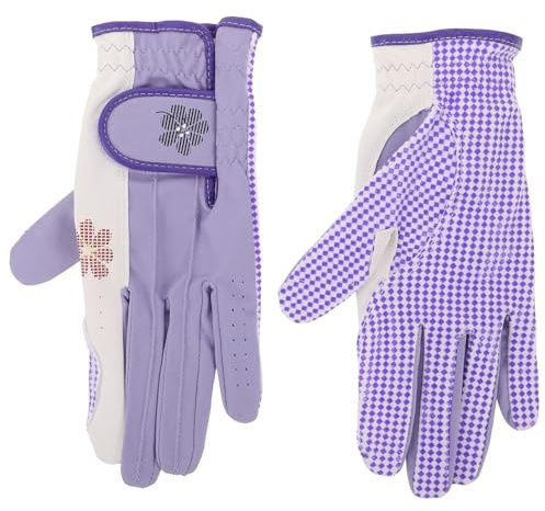 CONGARTENO Guanti da Golf Antiscivolo da Donna Taglia 20, Guanto Ergonomico Leggero e Traspirante Presa Migliorata, Accessori Sportivi per Golf All'aperto