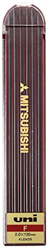 uni Drop Holder Type Pencil Lead, 2.0mm, F (ULNF)