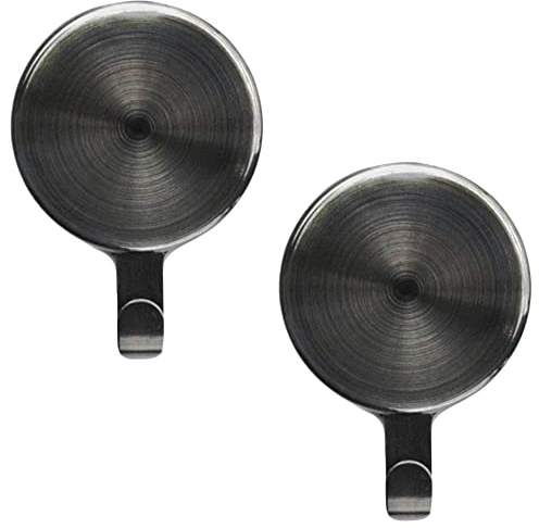 Haute Decor Attract Lot de 2 aimants pour couronne de porte en métal ou 1 porte/fenêtre en verre à double vitrage (nickel brossé)
