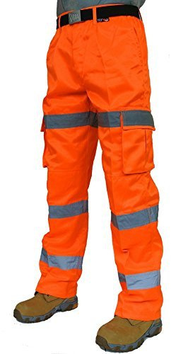 Exact Colour: Orange (GO/RT 3279) with Reflective Strip | Size Waist: 32 | Length: Regular 31 Inside Leg | Use: High vis Workwear Traffic Road Railway Mens