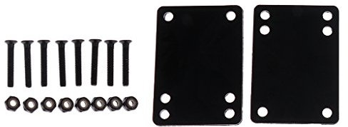 Baoblaze Longboard/Skateboard Shockpads/Riser Pads 2pcs-Set, 3mm Pad + 29mm Nagel