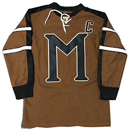 AIFFEE Men's Hockey Jersey #10 BIEBE Ice Hockey Jerseys Brown Color Size S-XXXL (M)