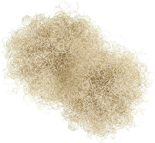 COM-FOUR® 40g premium angel hair - fine metallic tinsel for Advent wreath, arrangement, Christmas tree - Christmas table decoration - metal threads (Metal - champagne colored)