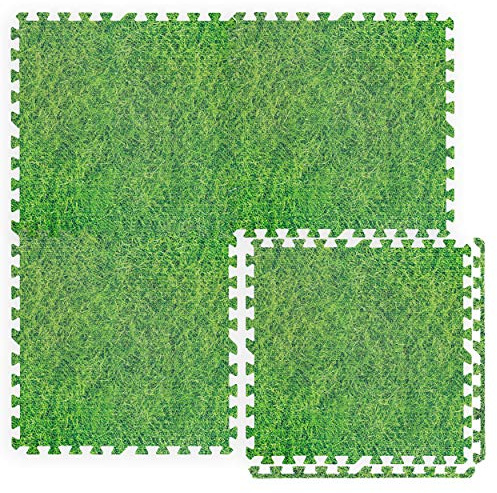 Lions Gym Flooring Mats - Interlocking Eva Foam Mat, Non Slip Rubber Cushion Exercise Puzzle Mats, Home Workout Garage Floor Tiles Indoor Outdoor Fitness