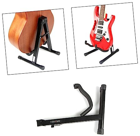 Toyvian Gitarrenhalter Zusammenklappbar Für Elektrische Akustikgitarren Bassgitarren A-rahmen Schwarz Leicht Zu Verstauen