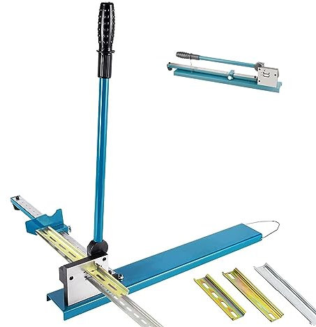 Taglierina per guida DIN, taglio per guida in acciaio, taglierina con righello da 50 cm, design di taglio a doppia scanalatura per risparmiare manodopera, resistente e durevole,B