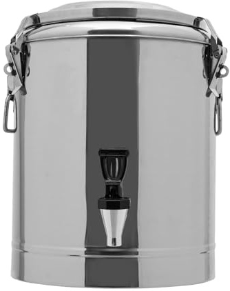 Alnemy Serbatoio termico in acciaio inox, per alimenti e bevande, forte isolamento, contenitore per alimenti, secchio isolato (14 l con tappi)