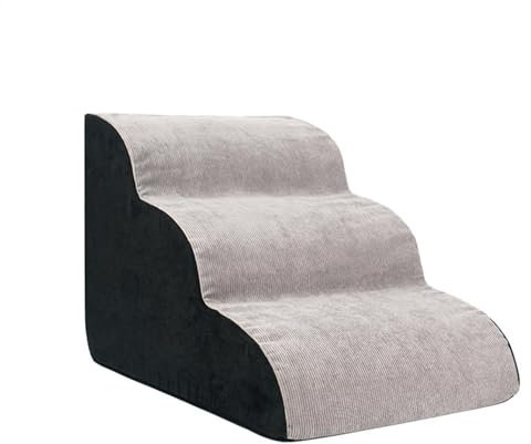 Hundetreppe, 3-stufige Haustiertreppe, Hundetreppe Sofa Aus Schaumstoff, Hundeleiter Katzentreppe, Hundetreppe Für Kleine Hunde Und Katzen, Tragbare Hunderampe Für Bett, Couch Und Auto