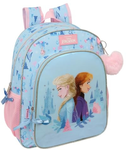 Safta FROZEN ICE MAGIC - Mochila Escolar Niño, Mochila Infantil, Adaptable a Carro, Ideal para Niños en Edad Escolar, Cómoda y Versátil, Calidad y Resistencia, 32x12x38 cm