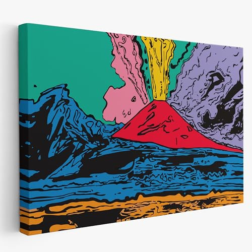 Artis Laboratory PosterAndy Warhol Riproduzione Vesuvio Napoli 100x150cm - Stampa su Tela Artistica SENZA CORNICE, Quadri Moderni Soggiorno, Arredo Casa Ufficio, Eco-Friendly, Made in Italy