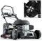 ONBEST 5IN1 Rasenmäher Benzin - Starke 4,9 PS - Mit 4 Klingenschneidsystem & Sograd – 4 Takt Motor – 173 cm³ Hubraum – 46 cm Schnittbreite – 60L Fangkorb – Radantrieb – Mulch Kit – Seitenauswurf