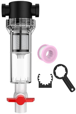 Filtro per acquario: efficiente raccoglitore di rifiuti di pesce con separatore di feci trasparente, di filtraggio avanzato | Ambiente stabile, ossigenazione migliorata, design resistente agli