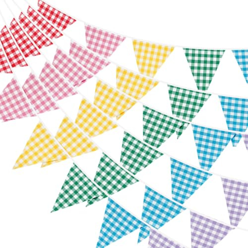 G2PLUS 10m Guirnalda de Banderines Multicolor,Banderines Decorativo