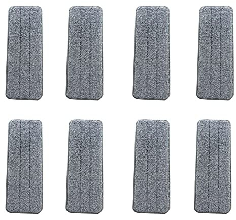 Light feather 8pcs Mopp-Ersatztuch Mop Pads Waschbarer Wischer Ersatzbezug Mop Microfaser Reinigung Pads Flach, Wischmopp-Reinigungskissen FüR Zuhause, BüRo, Hartholz, Marmor, Fliesen