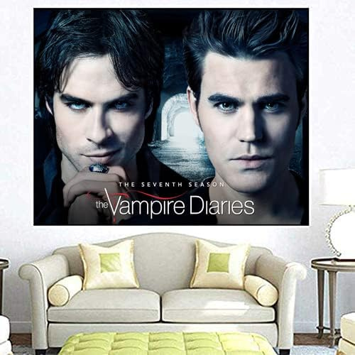 HUASHUZI 5D Diamond Painting Vampire Diaries Pictures Diamond Painting Set Full 30 x 40 cm Adults, Teen, Kid Cross Stitch Kits