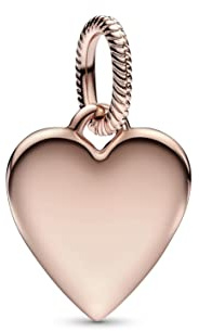 PANDORA Gravierbarer Herz Charm-Anhänger 388914C00 Pendiente Charm