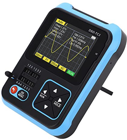 DSO TC3 Digitales Oszilloskop, Transistortester, Messgerät, Handoszilloskop-Kit, 3-in-1-Miniatur-Multimeter, Induktivität, Kapazität, Widerstandstester (Standard)