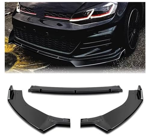 Auto-Frontspoiler Für VW Für Golf 7 7.5 MK7 MK7.5 GTI GTD R Line Alle Modelle 2012-2020 Diffusor Body Kit Spoiler Guard Auto Frontstoßstange Splitter Lip Auto Frontspoiler Lippe(Glossy Black)