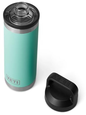 YETI Rambler Bottle Chug, Vaccum Insulated Stainless Steel Bottle with Leakproof Chug Cap, Seafoam, 18 oz (532 ml)