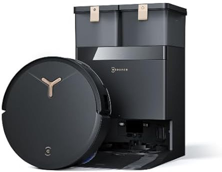 ECOVACS DEEBOT T50 MAX PRO OMNI Robot Aspirapolvere Lavapavimenti, 18.500Pa, ZeroTangle 2.0, Pulizia Profonda Tappeti, Spazzola Laterale Estendibile e Straccio, Lavaggio Automatico Acqua Calda 40-75℃