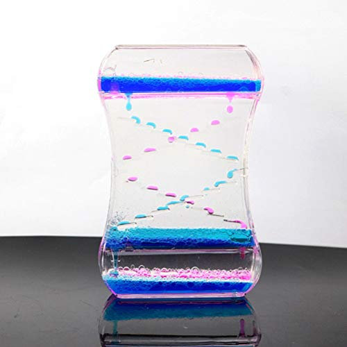 Drip Huile Sablier Liquide de Mouvement de Mouvement Boutique à la Maison Décoration pour Enfants volonté. Lent. à. Aide. Voyage. vers Le Bas. et. Que. Enfants. Effet. pour. Avoir. (Bleu Rose)